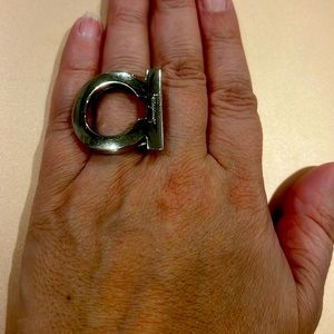 Ferragamo Gancini Scarf Ring or can be worn as a Ring as shown